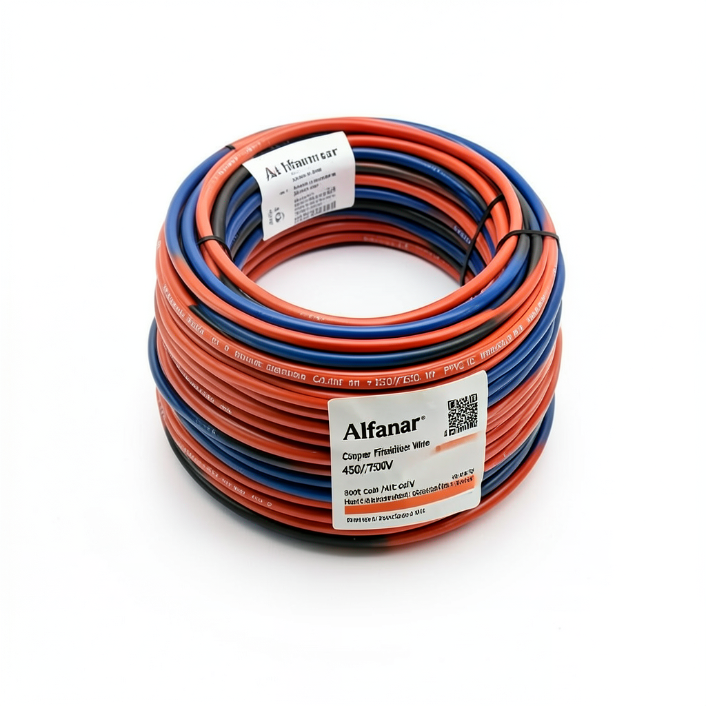 Alfanar 25mm Copper Flexible Wire 450/750V Heat Resistant PVC Insulation 300ft Coil | Al Fanar