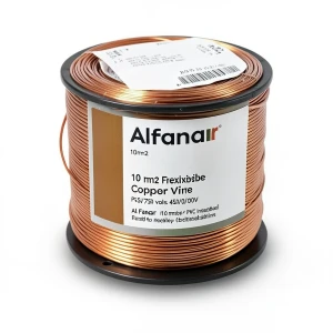 سلك نحاس مرن 10 مم2 جهد 450/750 فولت معزول PVC سماكة 1 مم | Alfanar شركة الفنار