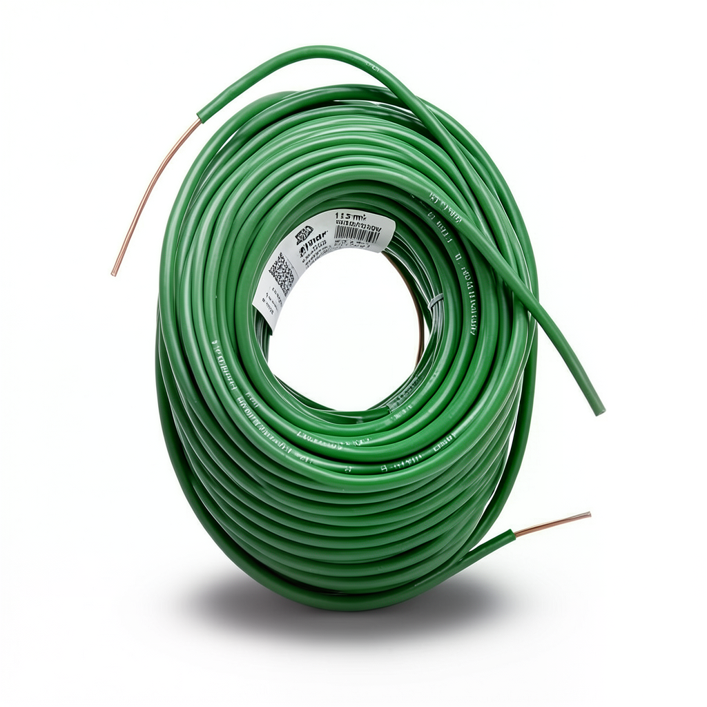 لفة سلك كهرباء مفرد نحاس شعر عازل PVC، مقاس 1.5 sq mm، 600/1000 فولت | شركة الفنار