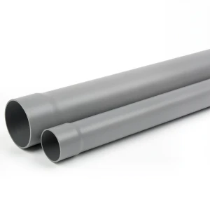مواسير بلاستيك UPVC ضغط 6 بار SDR 41 مقاس 180 ملم سمك 4.4 مم لون رمادي