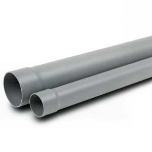 أنابيب بلاستيك UPVC ضغط 6 بار SDR 41 مقاس 200 مم سمك 4.9 مم لون رمادي