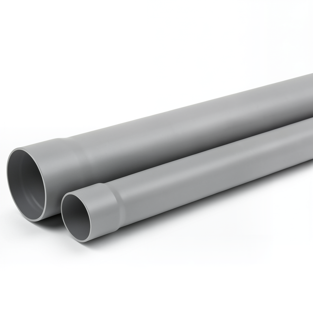 UPVC Pipe SDR 41 PN 6 Bar Size 250 mm Thickness 6.2 mm Gray Color