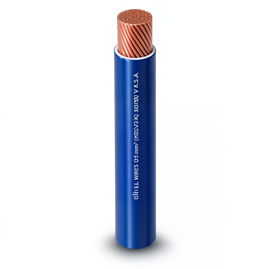 Flexible Single Wire 185 sq mm 600/1000V, Copper Conductor PVC Insulated, Blue Color | Al Fanar