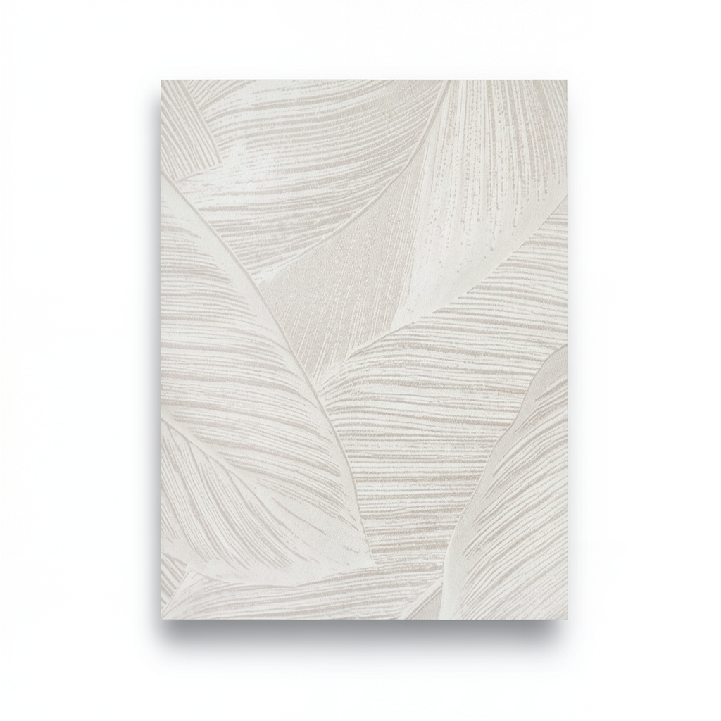Dutch Leaf Patterned Wallpaper 10 m x 0.53 m Beige, Model 221171
