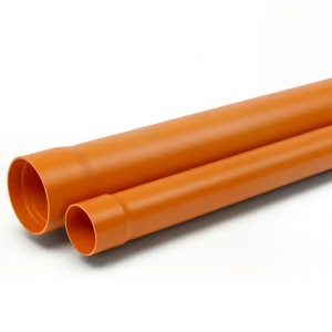 UPVC Plastic Pipe PN 6 Bar 75 mm OD 2.3 mm Thickness Orange Brown