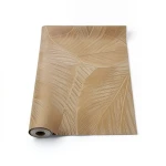 Leaf Patterned Wallpaper 10 m x 0.53 m Brown, Model 221174