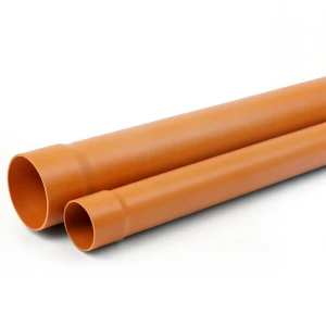 UPVC Pipe SDR 41, Outside Diameter 125 mm, Thickness 3.8 mm, Orange Brown