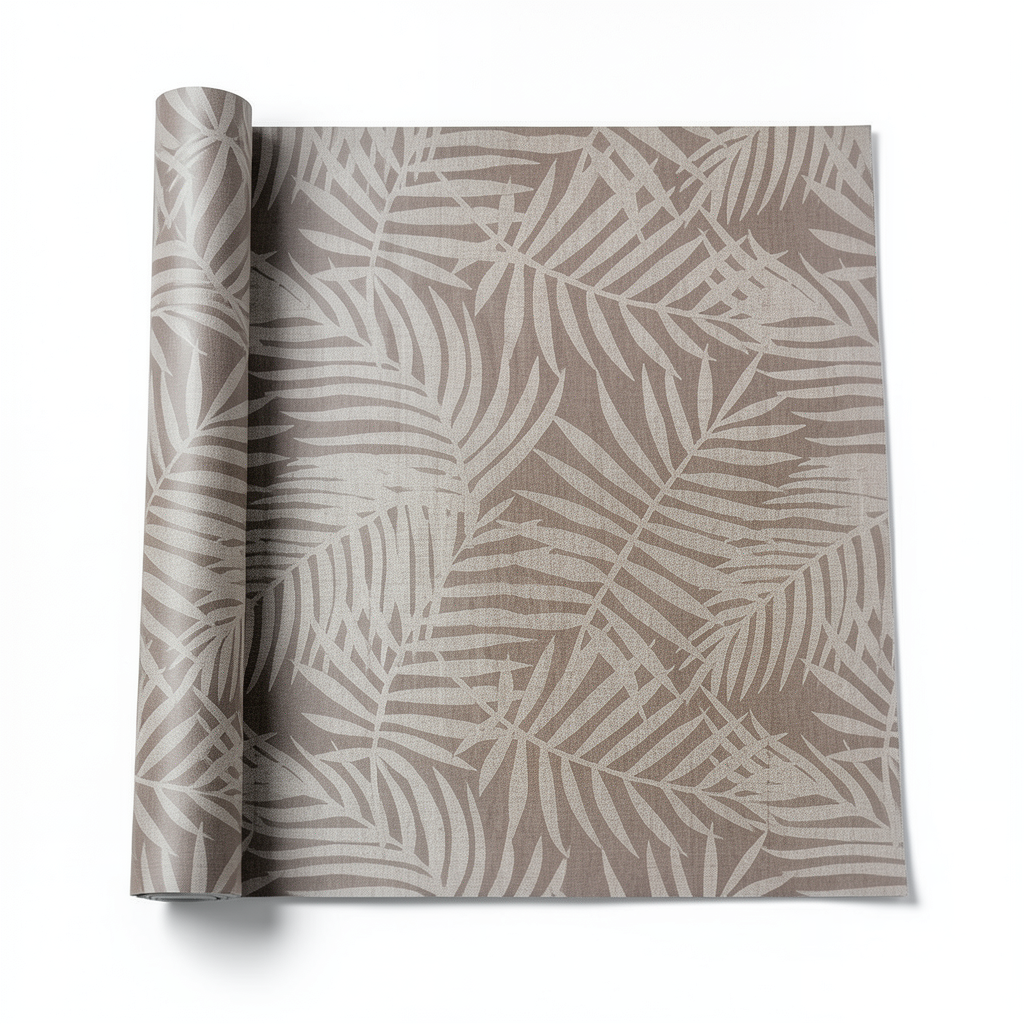 Dutch Leaf Patterned Wallpaper 10 m x 0.53 m Brown, Model 300321