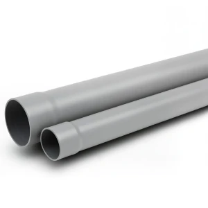 UPVC Plastic Pipe SDR 41 Nominal Pressure 6 Bar Size 110 mm Thickness 2.7 mm Gray Color