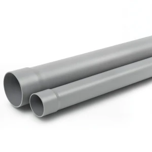 أنابيب بلاستيك UPVC ضغط 6 بار SDR 41 مقاس 140 مم سماكة 3.5 مم لون رمادي