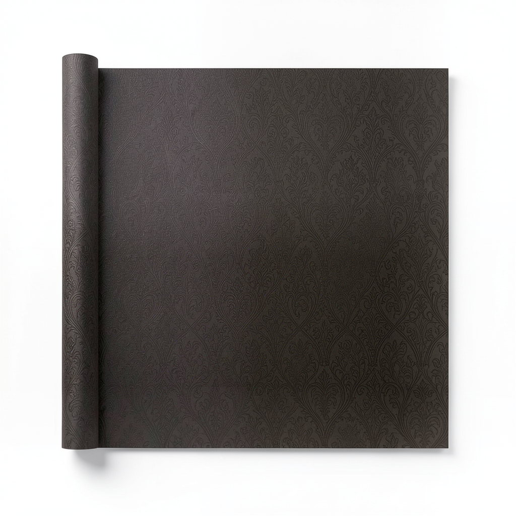 Italian Patterned Wall Covering Size 10m x 0.73m, Dark Brown