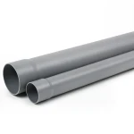 أنابيب UPVC ضغط 6 بار SDR 41 مقاس 160 ملم سمك 4 ملم لون رمادي