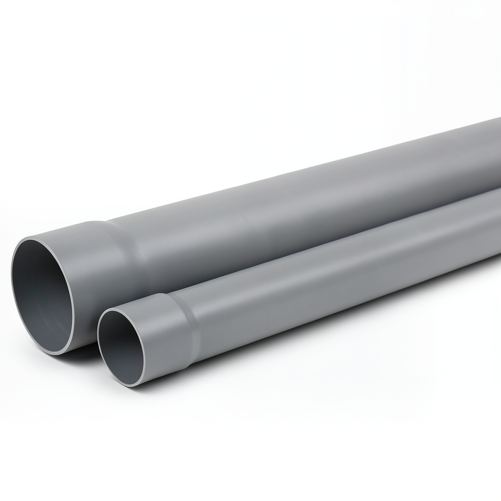 أنابيب UPVC ضغط 6 بار SDR 41 مقاس 160 ملم سمك 4 ملم لون رمادي
