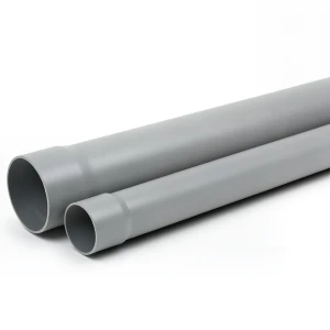 UPVC Plastic Pipe SDR 41 PN 6 Bar Size 180 mm Thickness 4.4 mm Grey Color