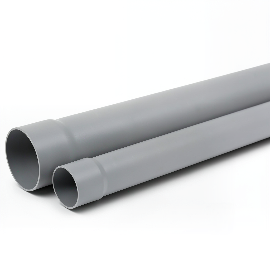 مواسير UPVC ضغط 6 بار SDR 41 مقاس 250 ملم سمك 6.2 مم لون رمادي