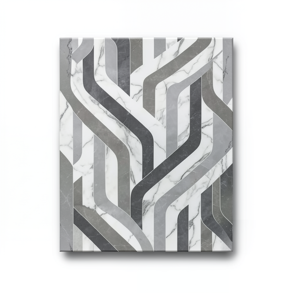 Indian Decorative Porcelain Floor Tiles 0.9×60×60 cm Grey, Statuario Model