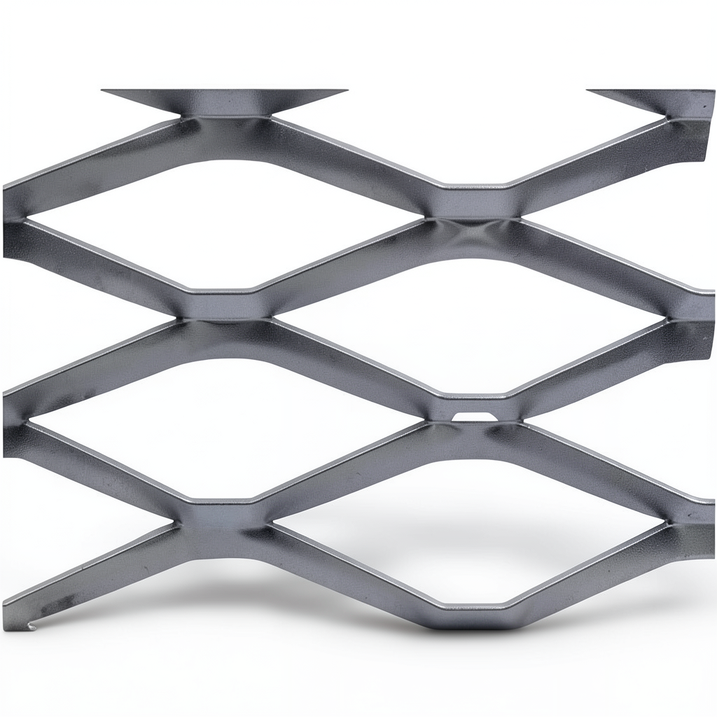 Hot Rolled Steel Expanded Metal Mesh 2.7 mm Thickness Width 2.44 m Length 1 m