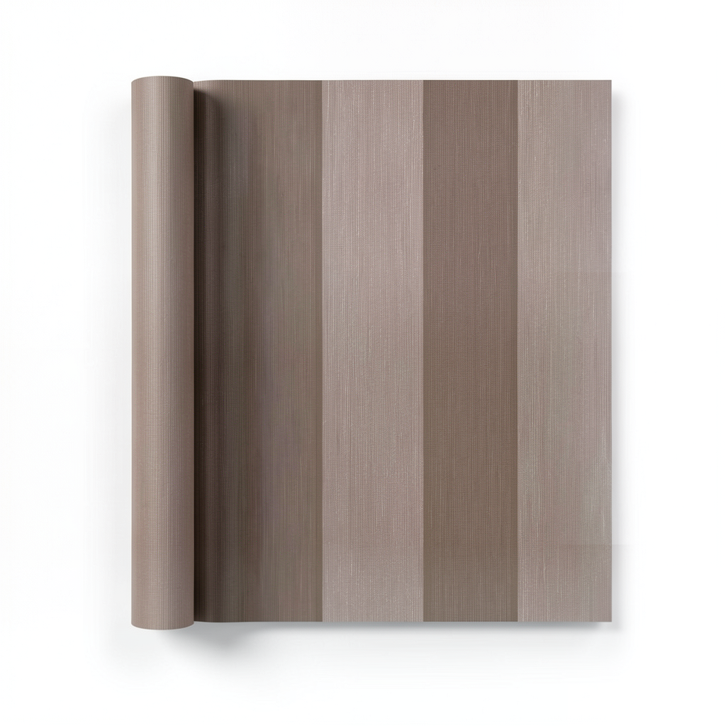 Italian Wallpaper Brown Color Striped Design, Size 10mx0.73m, Model 275011