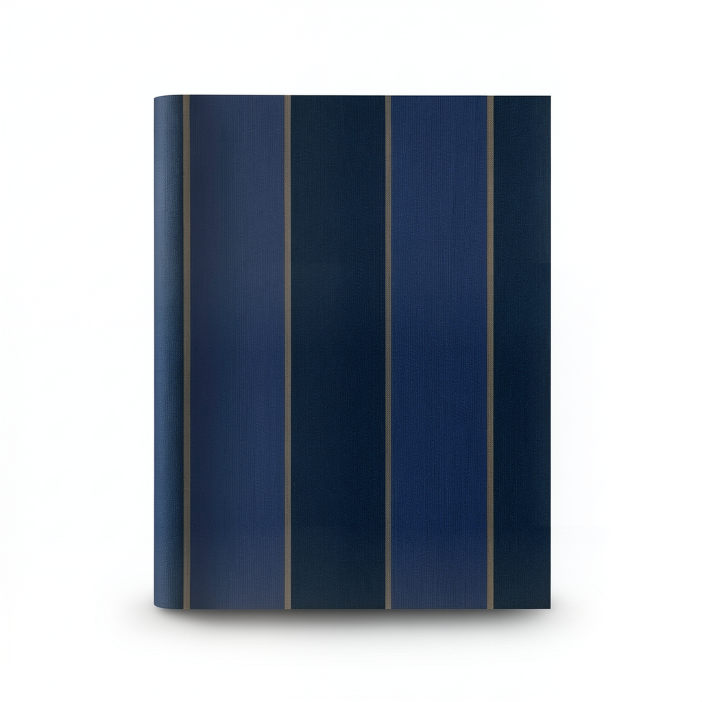 Italian Wallpaper Striped Design Navy Blue, Size 10mx0.73m, Model 275014