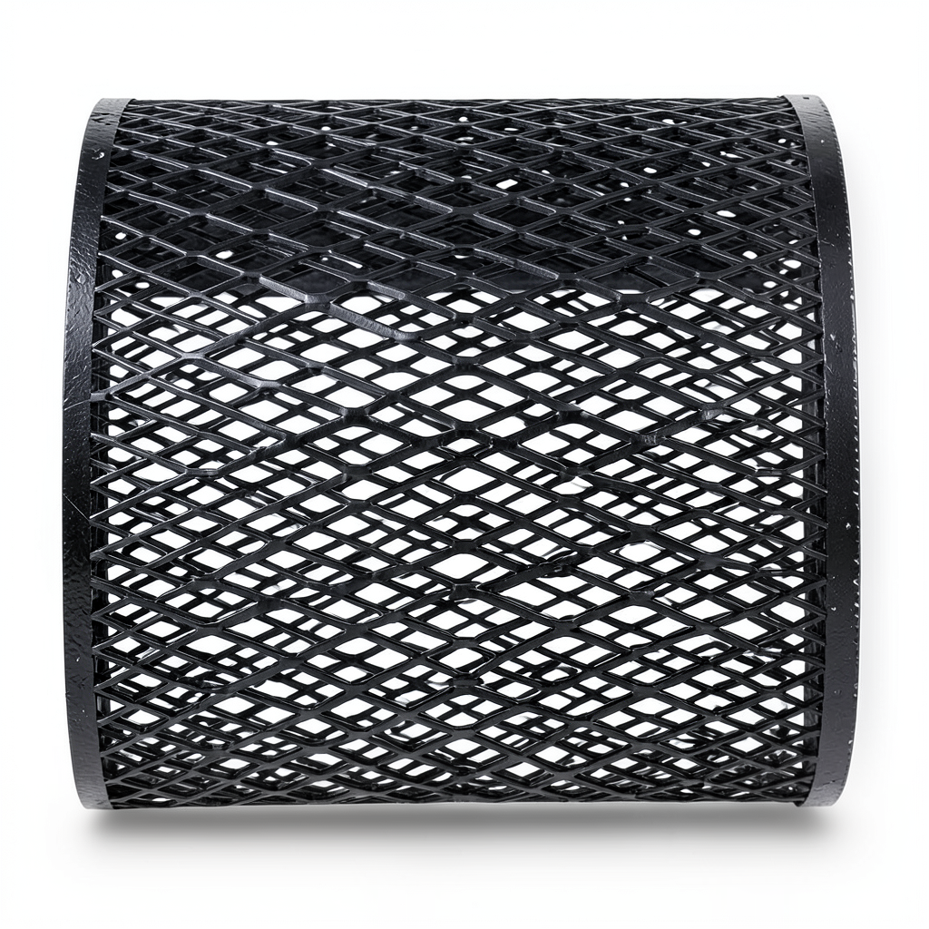Hot Rolled Steel Expanded Metal Mesh 2.8 mm Thickness 2.44 m Width 1 m Length, Black