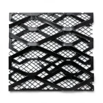Hot Rolled Black Steel Expanded Metal Mesh Bahri 3 mm Thickness 2.44 m Width 1 m Length