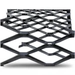 Hot Rolled Black Steel Expanded Metal Mesh Bahri 2.7 mm Thickness 2.44 m Width 2 m Length