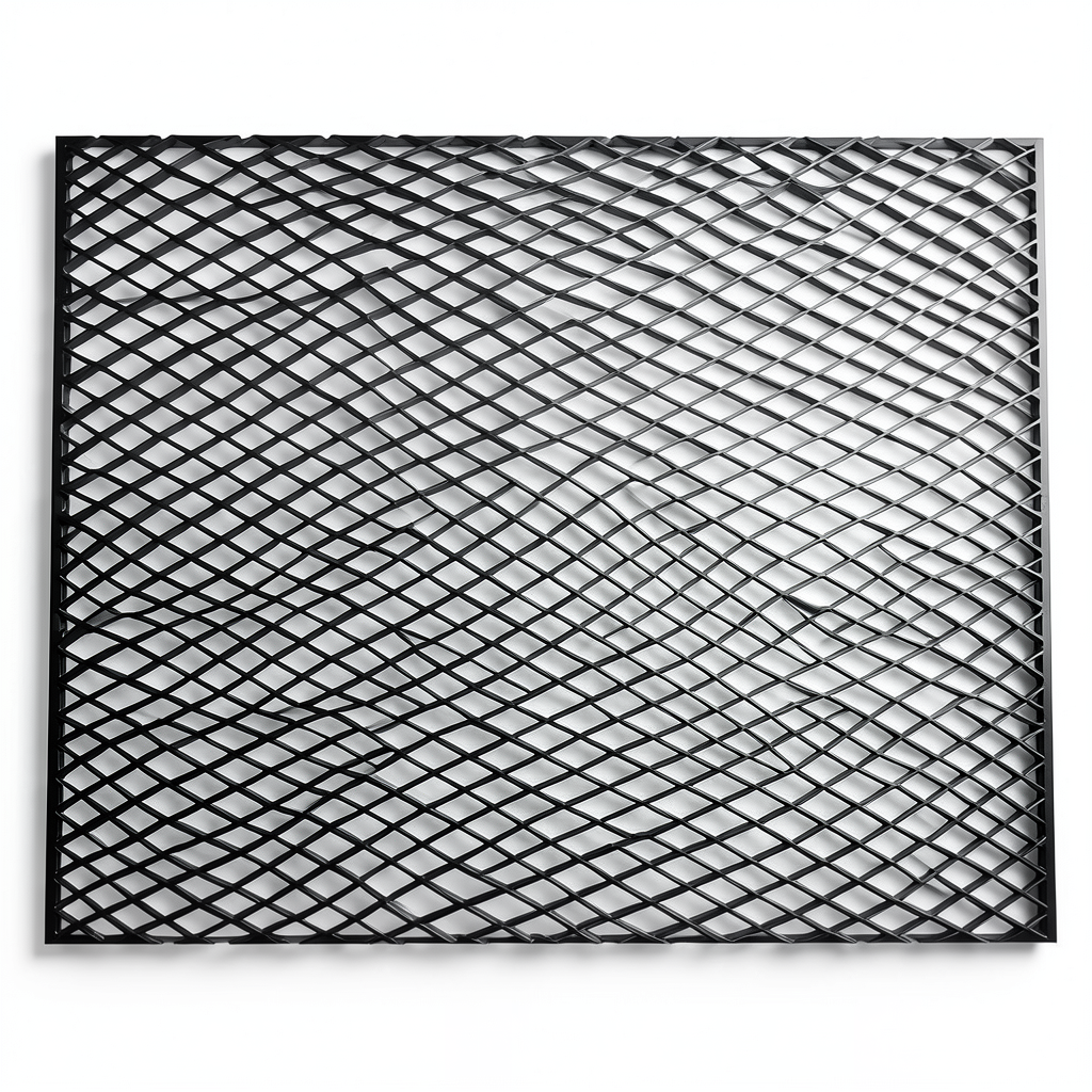 Hot Rolled Expanded Metal Wiremesh Thickness 1.5 mm Size 1.22×1 m Black