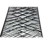 Hot Rolled Black Steel Expanded Metal Mesh 2 mm Thickness 2.44 m Width 3 m Length