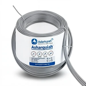 سلك كهرباء مجدول 6 مم² 450/750 فولت، موصل نحاس، عزل PVC 70°C، لون رمادي | شركة كابلات الشرقية للصناعة