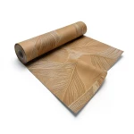Leaf Patterned Wallpaper 10 m x 0.53 m Brown, Model 221174