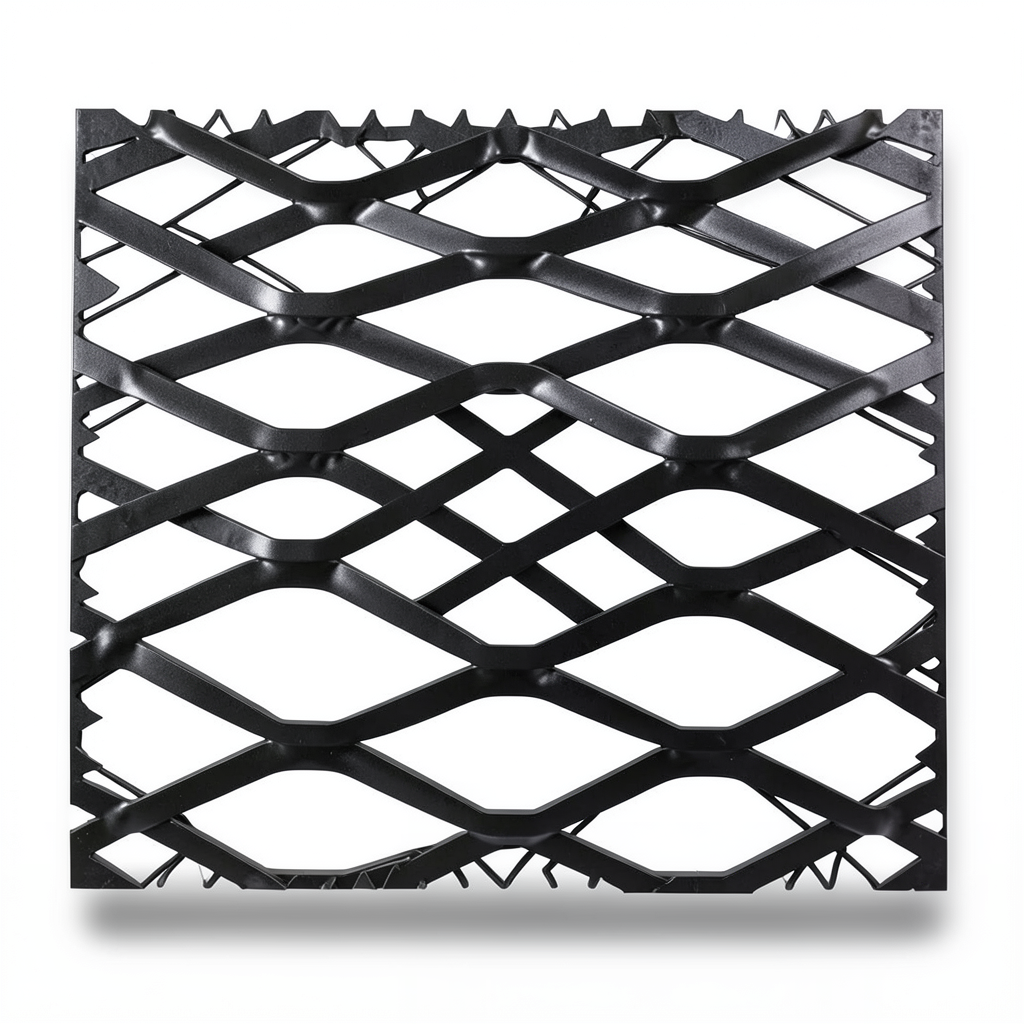 Bahri Hot Rolled Black Steel Expanded Metal Mesh 2.8mm x 2.44m x 4m - Bait Al Tatawor