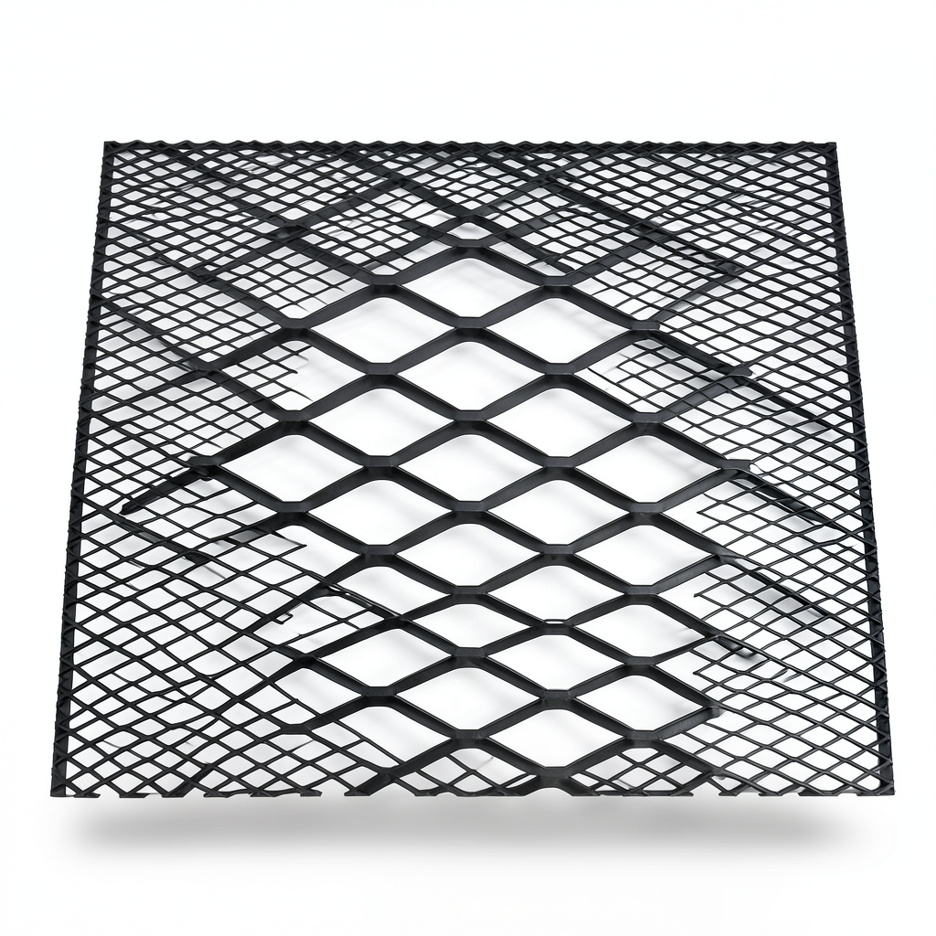 Hot Rolled Black Steel Expanded Metal Mesh Bahri 1.8 mm Thickness 2.44 m Width 6 m Length
