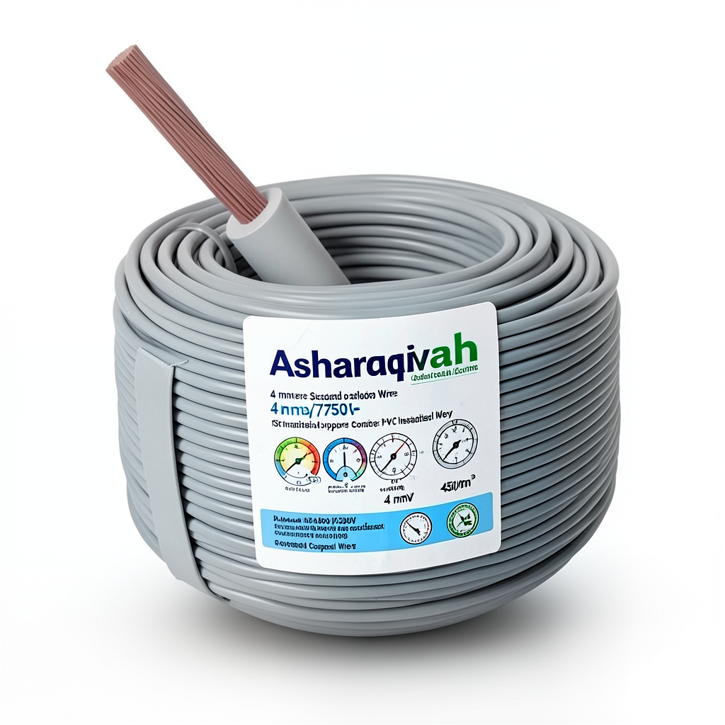 4 mm² Stranded Electrical Wire 450/750V Copper Conductor PVC Insulated Grey | Asharqiyah Cables Company for Industry