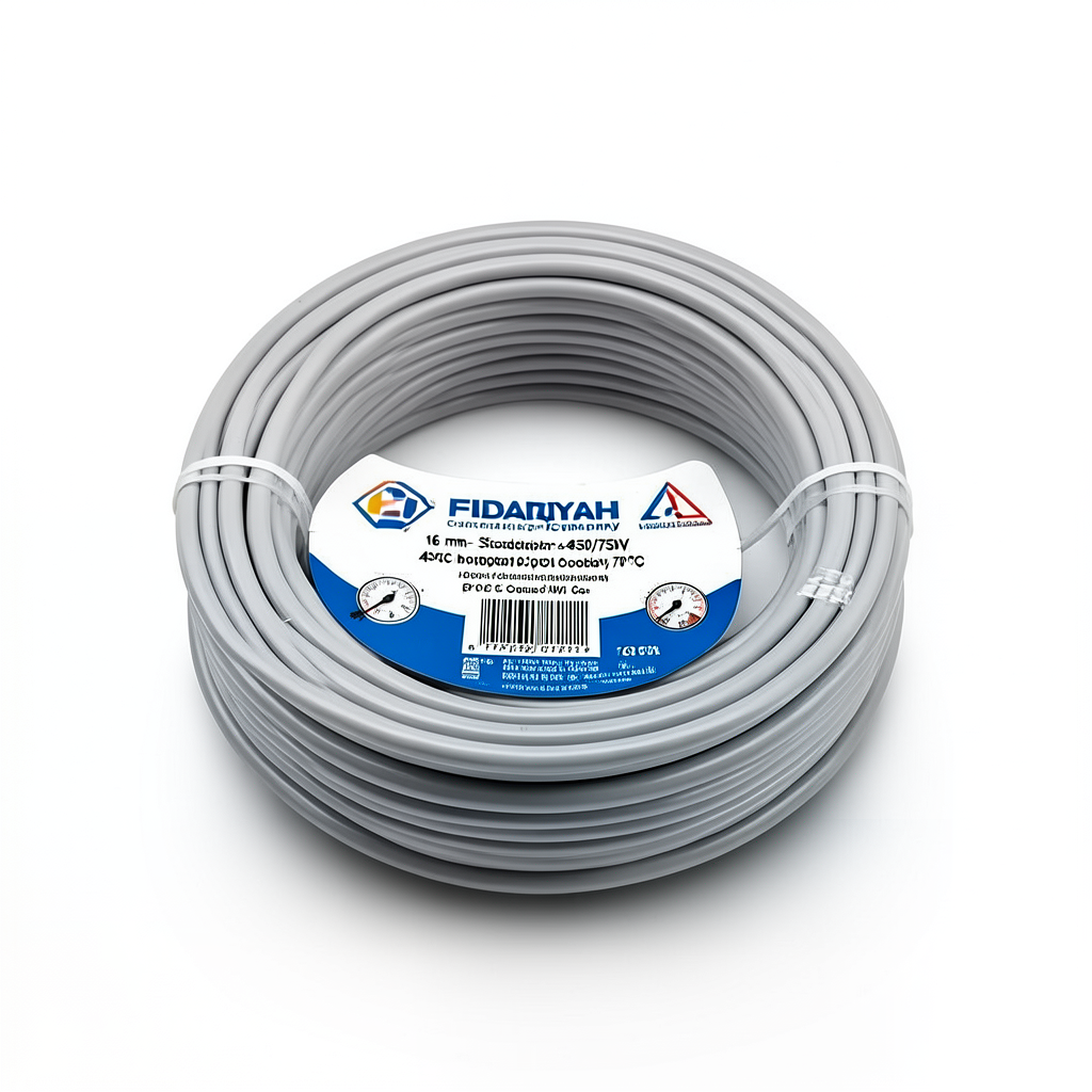 سلك كهرباء مجدول 16 مم² 450/750 فولت، موصل نحاس، عزل PVC 70°C، رمادي | شركة كابلات الشرقية للصناعة