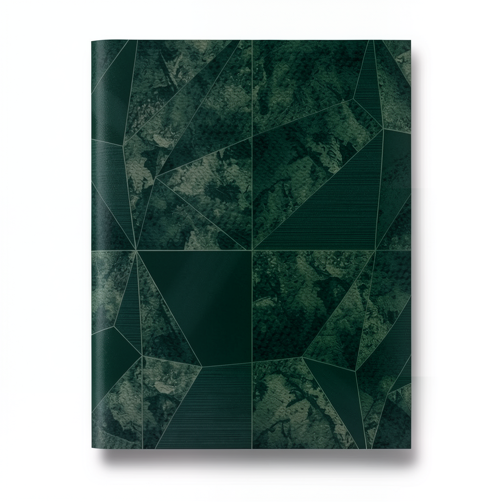 Italian Wallpaper Dark Green 10m x 0.73m, Model Z90033