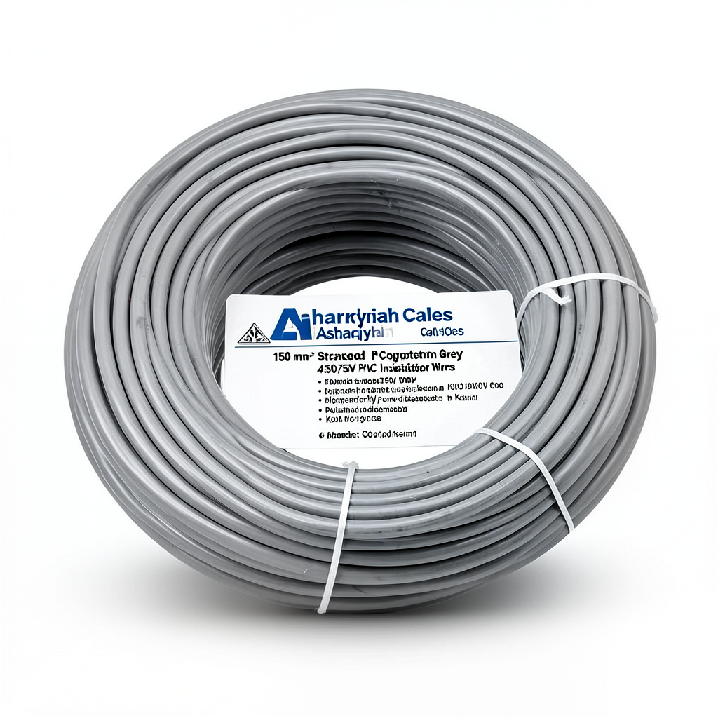 150 mm² Stranded Copper Wire 450/750V PVC Insulated Grey | Asharqiyah Cables Company for Industry
