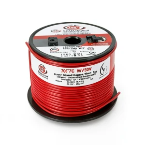 سلك كهرباء مجدول 6 مم² 450/750 فولت عزل PVC 70°C، لون أحمر | شركة كابلات الشرقية للصناعة PVC 70