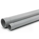 مواسير UPVC ضغط 7.5 بار SDR 34.4 قطر خارجي 125 mm سمك 3.7 mm لون رمادي