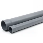 مواسير UPVC ضغط 7.5 بار SDR 34.4 قطر خارجي 180 مم سمك 5.3 مم لون رمادي