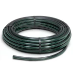 لفة أنابيب بلاستيك HDPE ضغط 4 بار PE 80، قطر 140 مم، SDR 33 أسود مع خطوط خضراء
