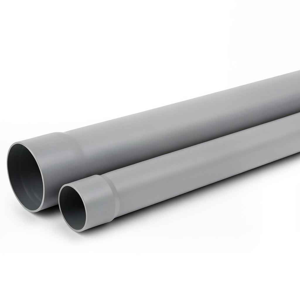 UPVC Pipe SDR 34.4 Nominal Pressure 7.5 Bar Size 125 mm Thickness 3.7 mm Grey Color