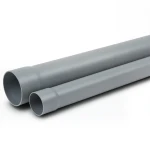 مواسير بلاستيك UPVC ضغط 7.5 بار SDR 34.4 قطر خارجي 200 مم سماكة 5.9 مم لون رمادي
