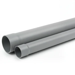 أنابيب UPVC ضغط 7.5 بار SDR 34.4 قطر خارجي 225 مم سمك 6.6 مم لون رمادي