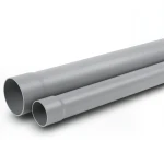 مواسير UPVC ضغط 8 بار SDR 33 مقاس 160 ملم سمك 4.9 مم لون رمادي