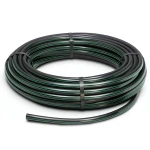 لفة أنابيب HDPE ضغط اسمي 4 بار PE 80 قطر خارجي 160 مم SDR 41 أسود مع خطوط خضراء
