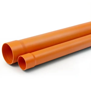 UPVC Pipe PN 6 Bar SDR 41, 160 mm OD, 4 mm Thickness, Orange Brown