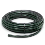لفة أنابيب بلاستيك HDPE ضغط 4 بار PE 80 قطر خارجي 90 مم SDR 33 أسود مع خطوط خضراء