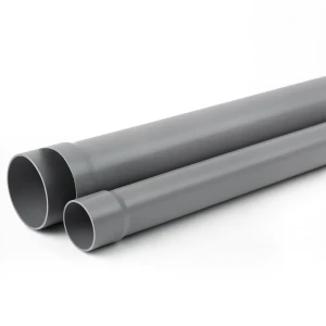 مواسير UPVC ضغط 8 بار SDR 33 مقاس 160 ملم سمك 4.9 مم لون رمادي
