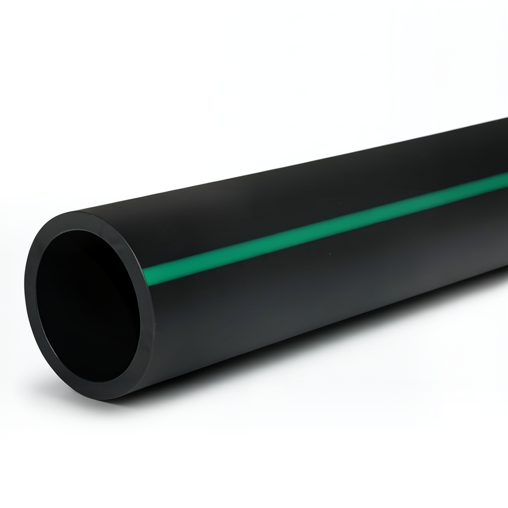 مواسير HDPE ضغط 4 بار PE 80 قطر خارجي 180 مم SDR 41 لون أسود