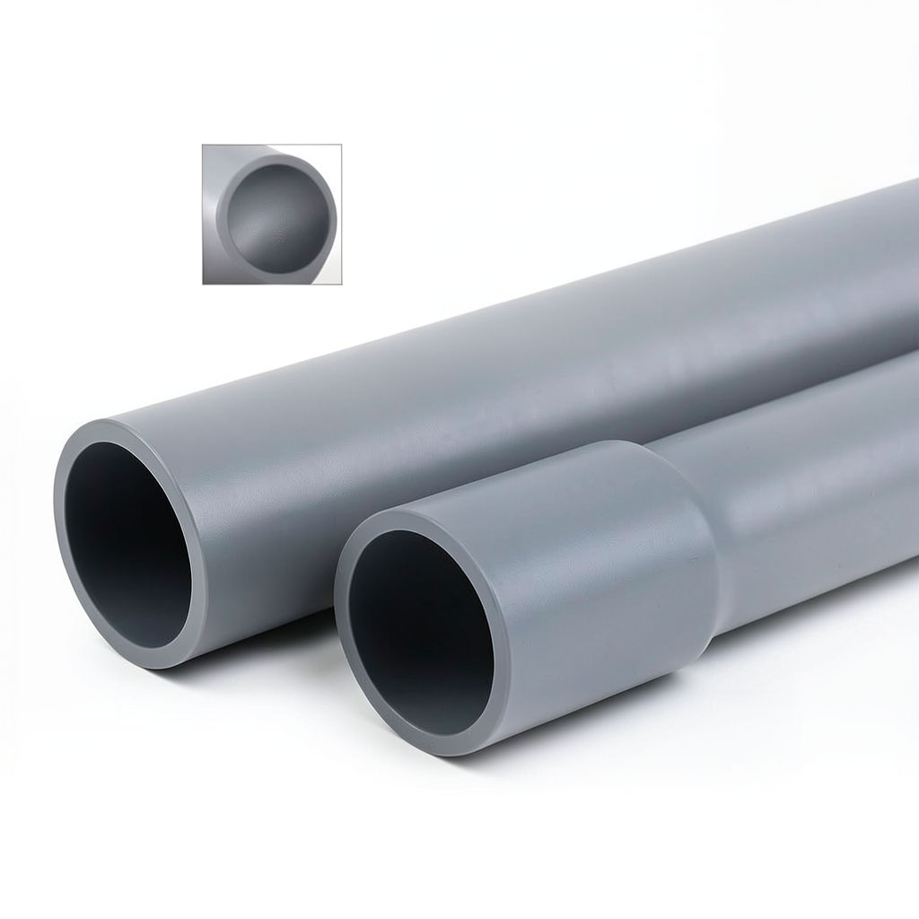 UPVC Pipes Sewage System Nominal Pressure 2 Bar Outside Diameter 710 mm Thickness 5.7 mm Gray